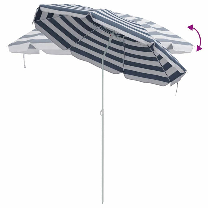 Parasol de Plajă Albastru și alb 161 x 193 cm Poliester - WALTI WALTI