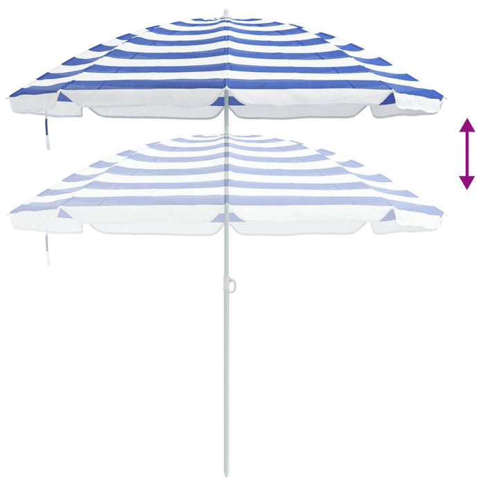 Parasol de Grădină Poliester 170T Albastru și Alb WALTI