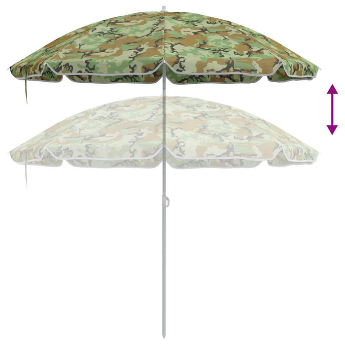 Parasol de Plajă Camuflaj 206 x 206 x 212 cm Poliester și metal - WALTI WALTI