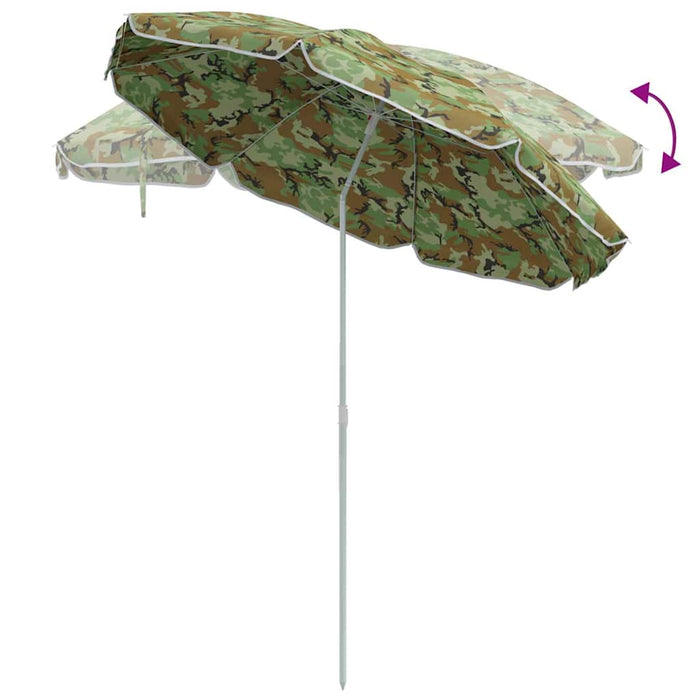 Parasol de Plajă Camuflaj 206 x 206 x 212 cm Poliester și metal - WALTI WALTI