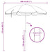 Parasol de Plajă Camuflaj 206 x 206 x 212 cm Poliester și metal - WALTI WALTI
