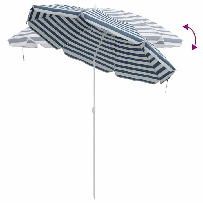Parasol de Plajă albastru 263 x 263 x 272 cm Poliester și metal - WALTI WALTI