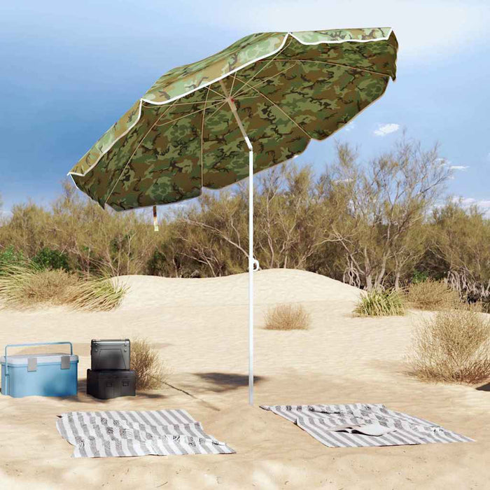 Parasol de Plajă Verde 263 x 263 x 272 cm Poliester și metal - WALTI WALTI