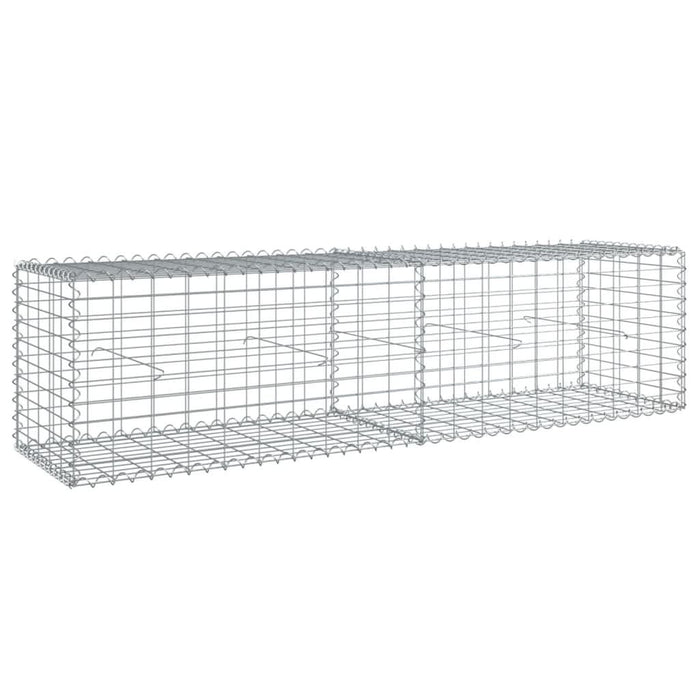 Coș gabion cu capac, 200x50x50 cm, fier galvanizat - WALTI WALTI