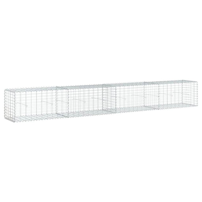 Coș gabion cu capac, argintiu, 400x50x50 cm, fier galvanizat - WALTI WALTI