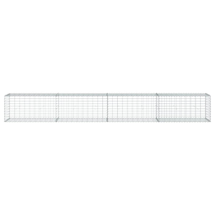 Coș gabion cu capac, argintiu, 400x50x50 cm, fier galvanizat - WALTI WALTI