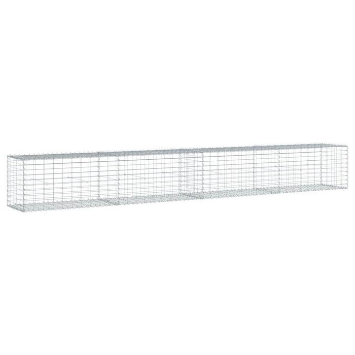Coș gabion cu capac, argintiu, 400x50x50 cm, fier galvanizat - WALTI WALTI