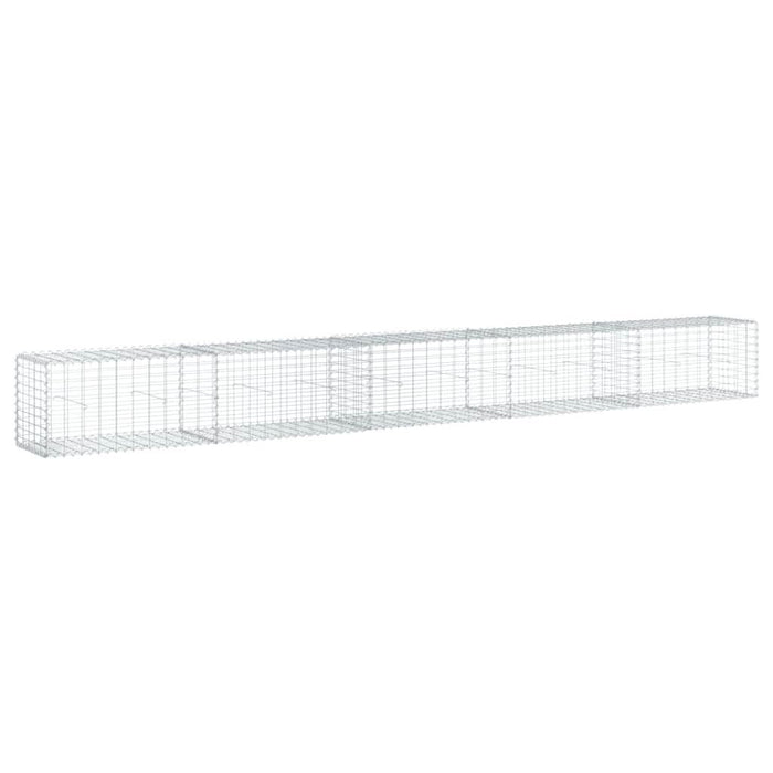 Coș gabion cu capac, argintiu, 500x50x50 cm, fier galvanizat - WALTI WALTI