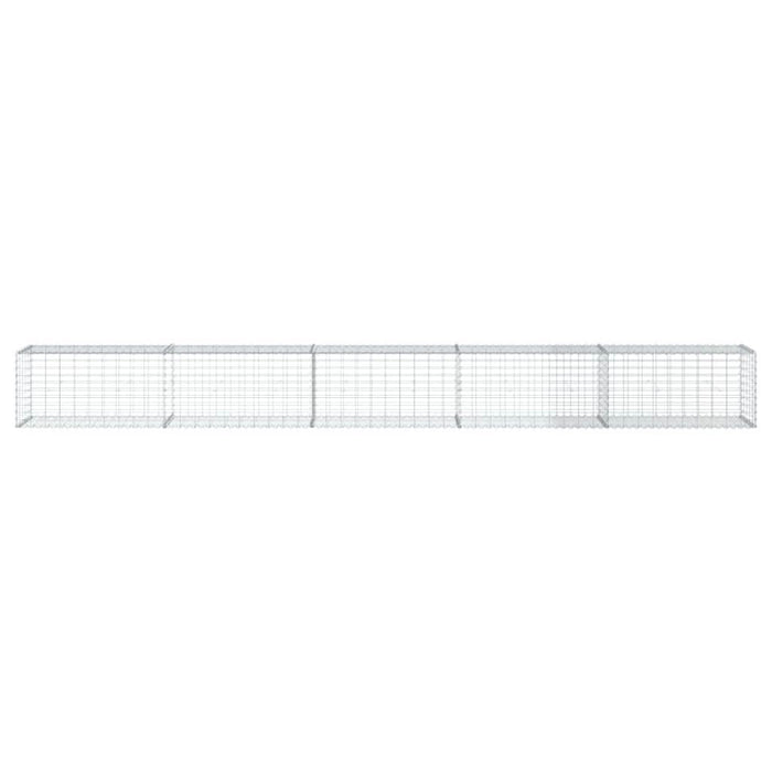 Coș gabion cu capac, argintiu, 500x50x50 cm, fier galvanizat - WALTI WALTI
