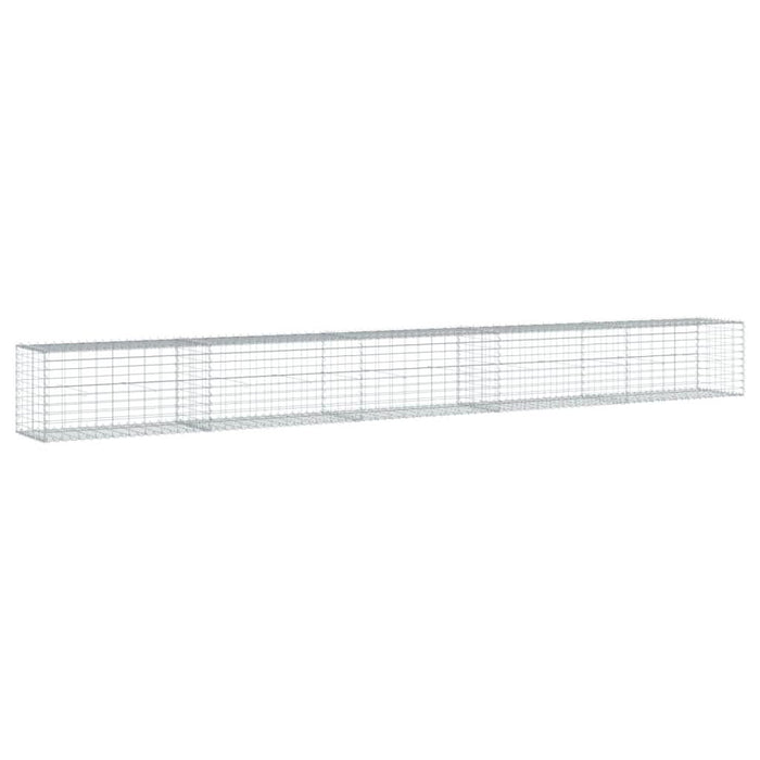 Coș gabion cu capac, argintiu, 500x50x50 cm, fier galvanizat - WALTI WALTI