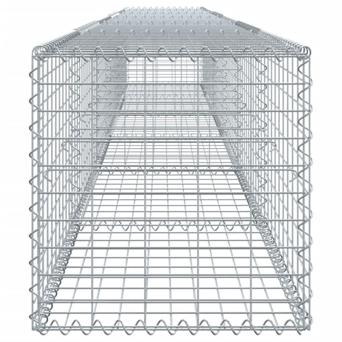 Coș gabion cu capac, argintiu, 600x50x50 cm, fier galvanizat - WALTI WALTI