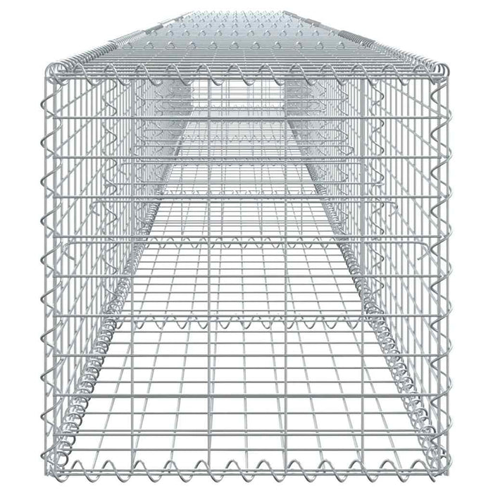 Coș gabion cu capac, argintiu, 700x50x50 cm, fier galvanizat - WALTI WALTI