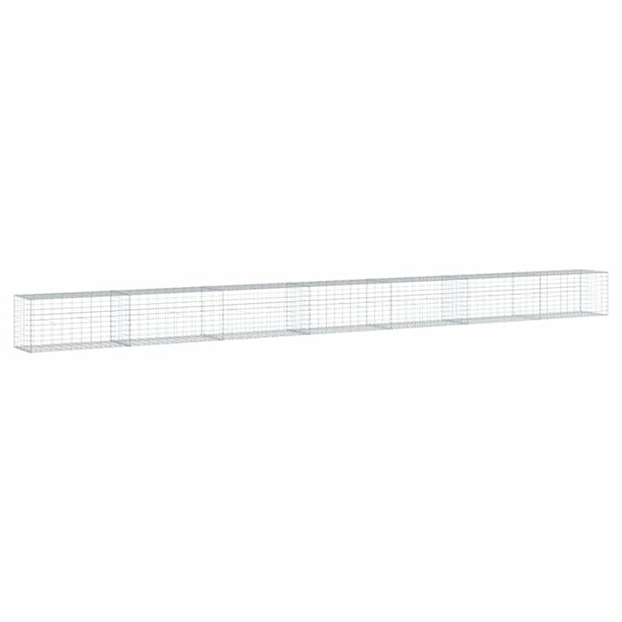 Coș gabion cu capac, argintiu, 700x50x50 cm, fier galvanizat - WALTI WALTI