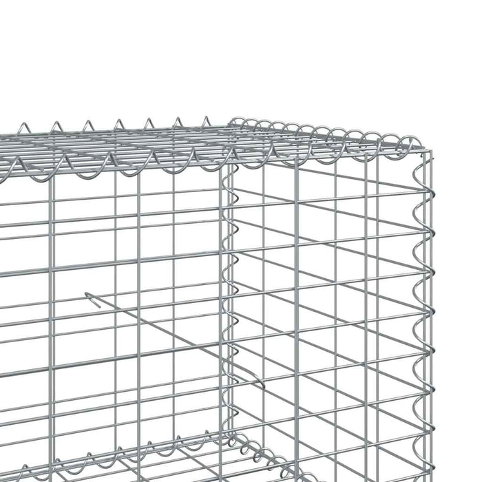 Coș gabion cu capac, argintiu, 700x50x50 cm, fier galvanizat - WALTI WALTI