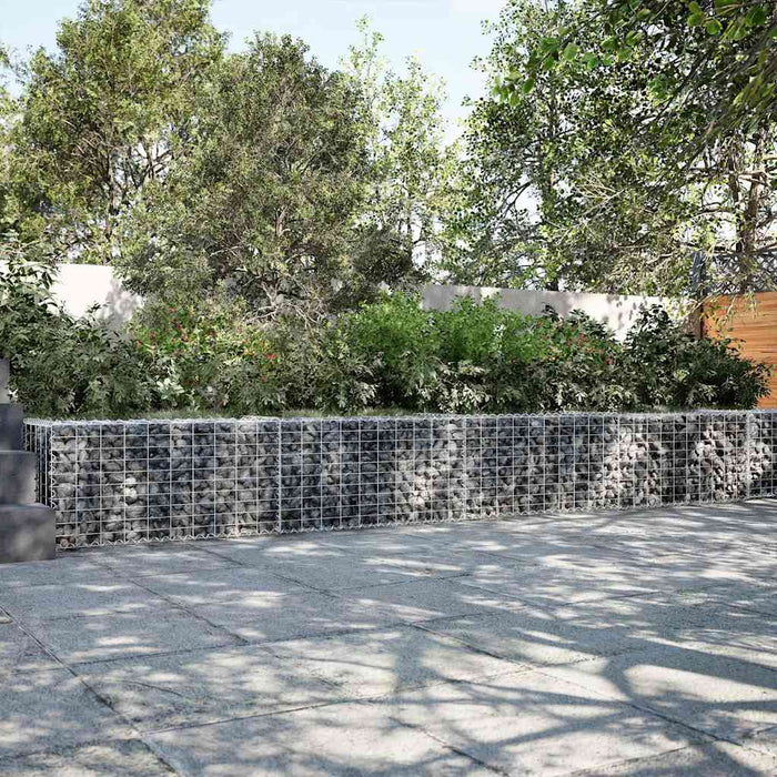 Coș gabion cu capac, argintiu, 700x50x50 cm, fier galvanizat - WALTI WALTI