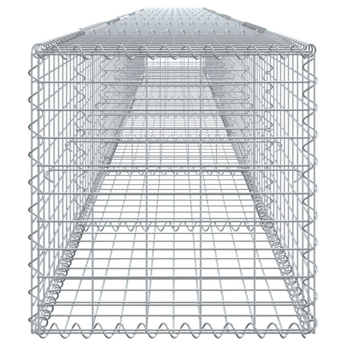 Coș gabion cu capac, argintiu, 800x50x50 cm, fier galvanizat - WALTI WALTI