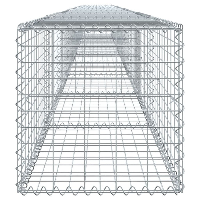 Coș gabion cu capac, argintiu, 900x50x50 cm, fier galvanizat - WALTI WALTI