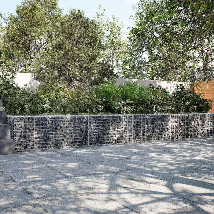 Coș gabion cu capac, argintiu, 1000x50x50 cm, fier galvanizat - WALTI WALTI