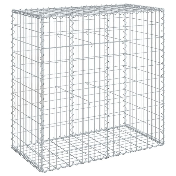 Coș gabion cu capac, argintiu, 100x50x100 cm, fier galvanizat - WALTI WALTI