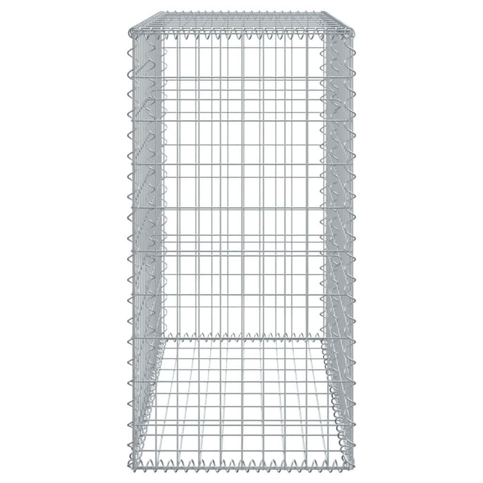 Coș gabion cu capac, argintiu, 100x50x100 cm, fier galvanizat - WALTI WALTI