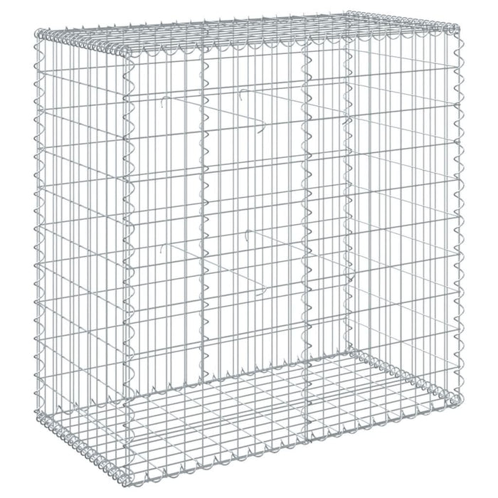 Coș gabion cu capac, argintiu, 100x50x100 cm, fier galvanizat - WALTI WALTI