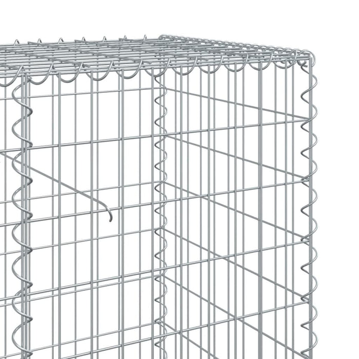 Coș gabion cu capac, argintiu, 100x50x100 cm, fier galvanizat - WALTI WALTI