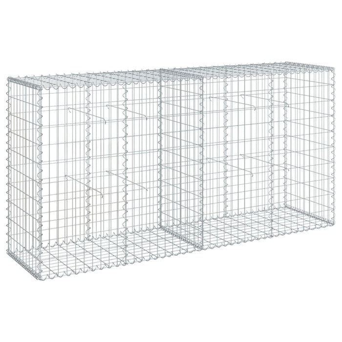 Coș gabion cu capac, 200x50x100 cm, fier galvanizat - WALTI WALTI