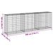 Coș gabion cu capac, 300x50x100 cm, fier galvanizat - WALTI WALTI