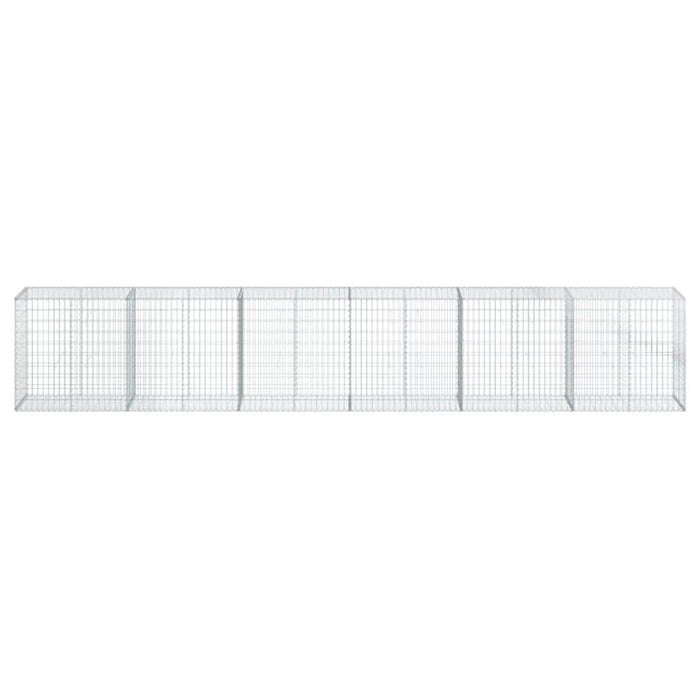 Coș gabion cu capac, argintiu, 600x50x100 cm, fier galvanizat - WALTI WALTI
