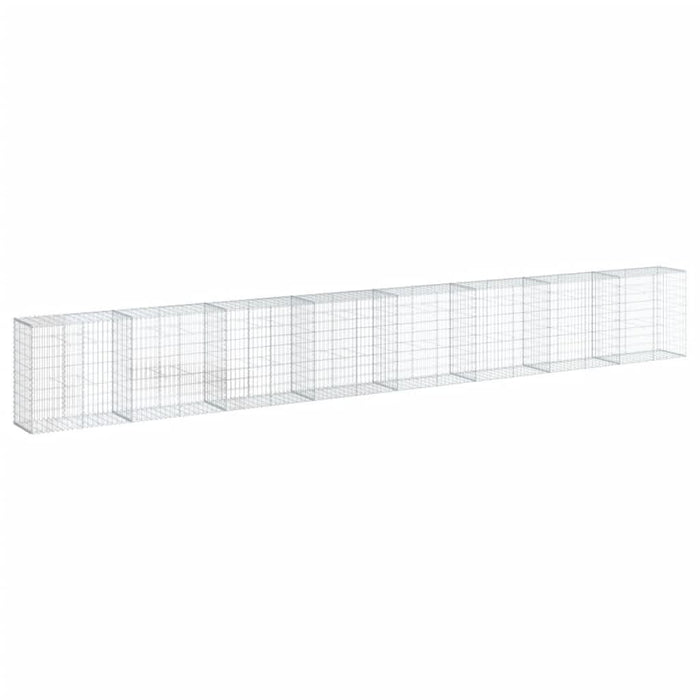 Coș gabion cu capac, 800x50x100 cm, fier galvanizat - WALTI WALTI