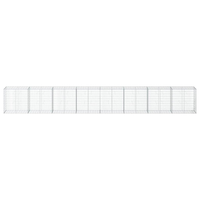 Coș gabion cu capac, 800x50x100 cm, fier galvanizat - WALTI WALTI