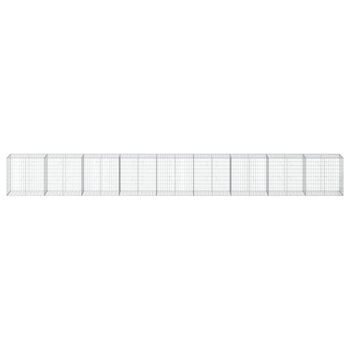 Coș gabion cu capac, 900x50x100 cm, fier galvanizat - WALTI WALTI