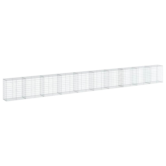 Coș gabion cu capac, 1000x50x100 cm, fier galvanizat - WALTI WALTI
