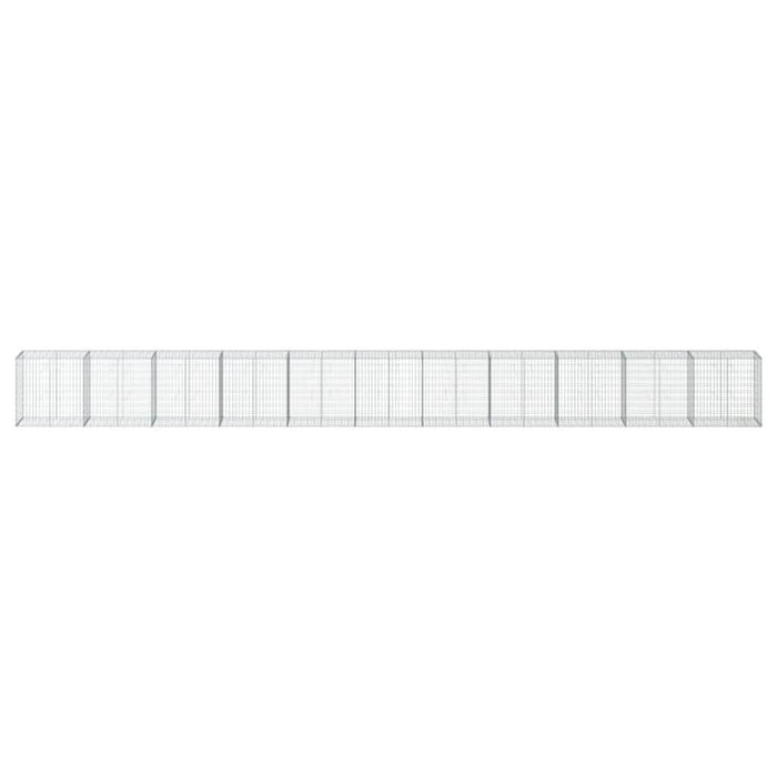 Coș gabion cu capac, 1100x50x100 cm, fier galvanizat - WALTI WALTI