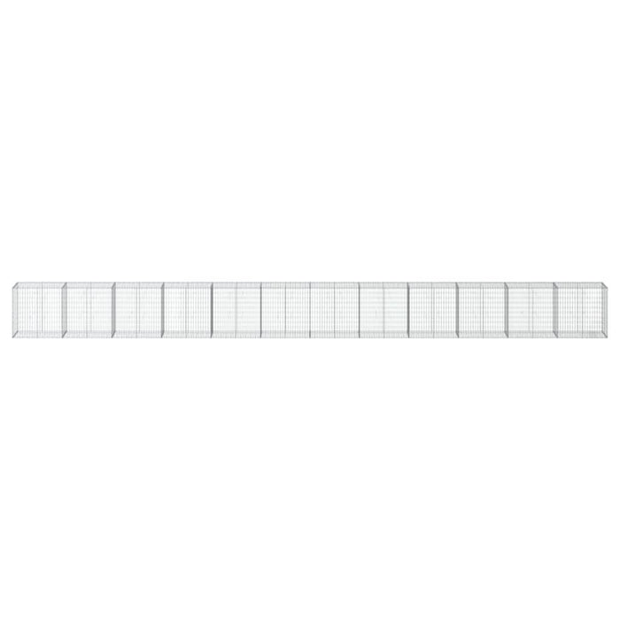 Coș gabion cu capac, 1200x50x100 cm, fier galvanizat - WALTI WALTI