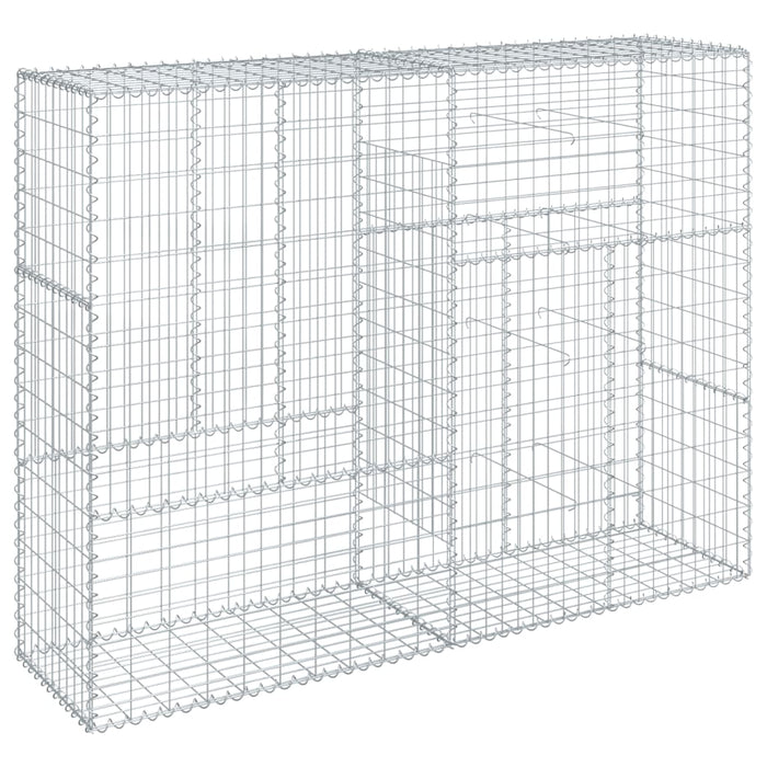 Coș gabion cu capac, 200x50x150 cm, fier galvanizat - WALTI WALTI