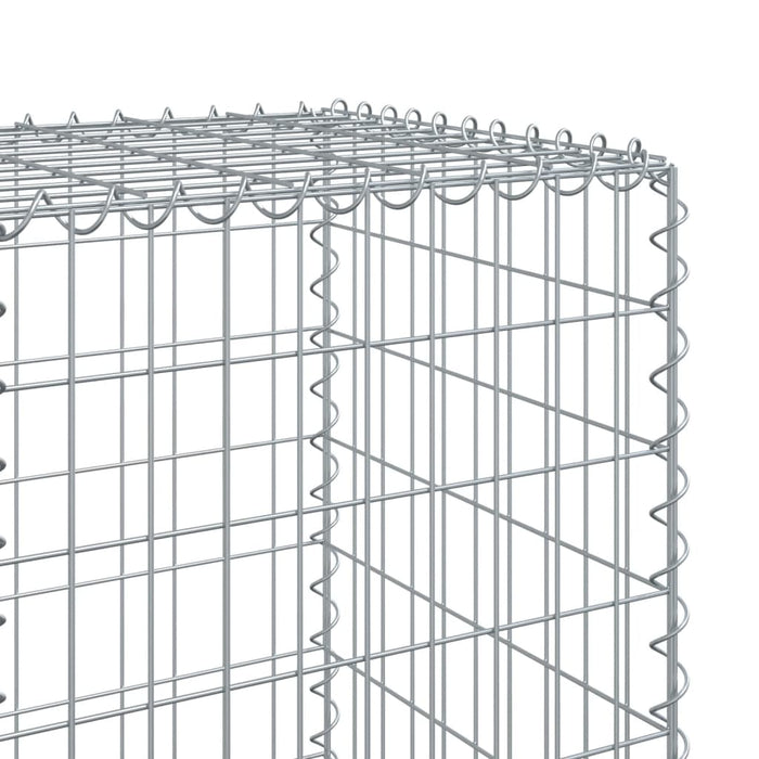 Coș gabion cu capac, 200x50x150 cm, fier galvanizat - WALTI WALTI
