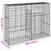 Coș gabion cu capac, 200x50x150 cm, fier galvanizat - WALTI WALTI