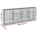 Coș gabion cu capac, 400x50x150 cm, fier galvanizat - WALTI WALTI
