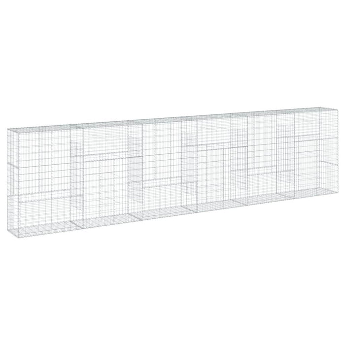 Coș gabion cu capac, 600x50x150 cm, fier galvanizat - WALTI WALTI