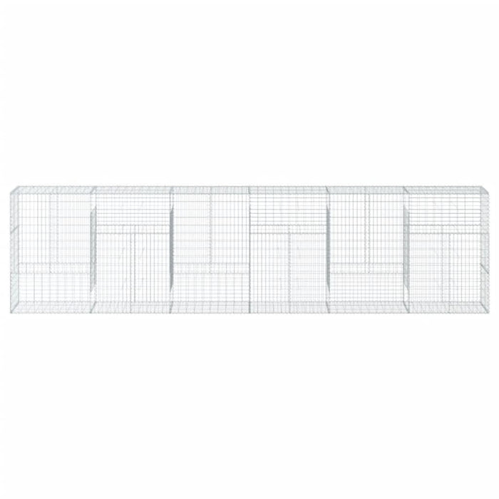 Coș gabion cu capac, 600x50x150 cm, fier galvanizat - WALTI WALTI