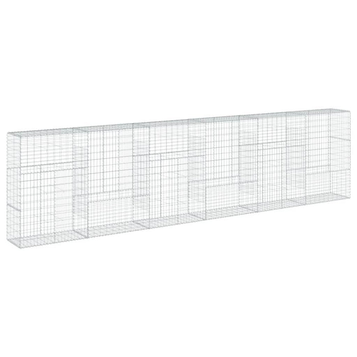 Coș gabion cu capac, 600x50x150 cm, fier galvanizat - WALTI WALTI