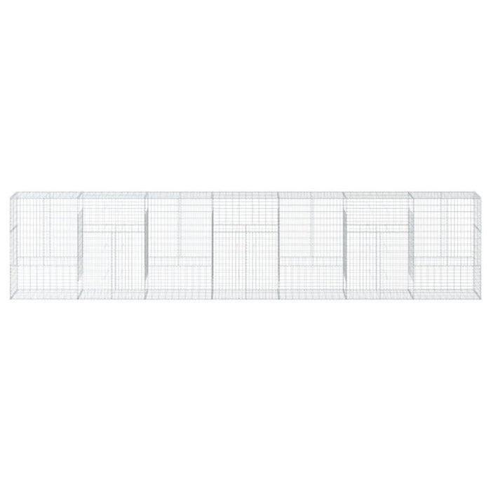 Coș gabion cu capac, 700x50x150 cm, fier galvanizat - WALTI WALTI