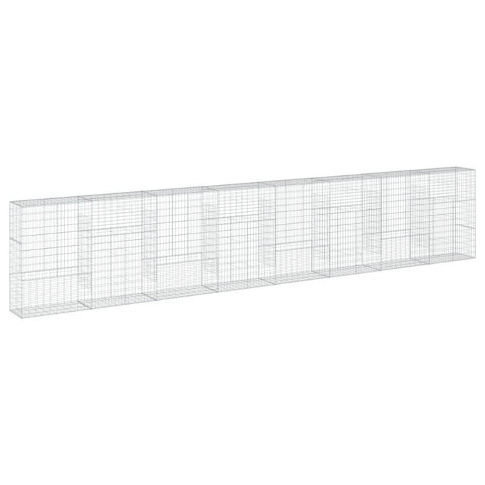 Coș gabion cu capac, 800x50x150 cm, fier galvanizat - WALTI WALTI