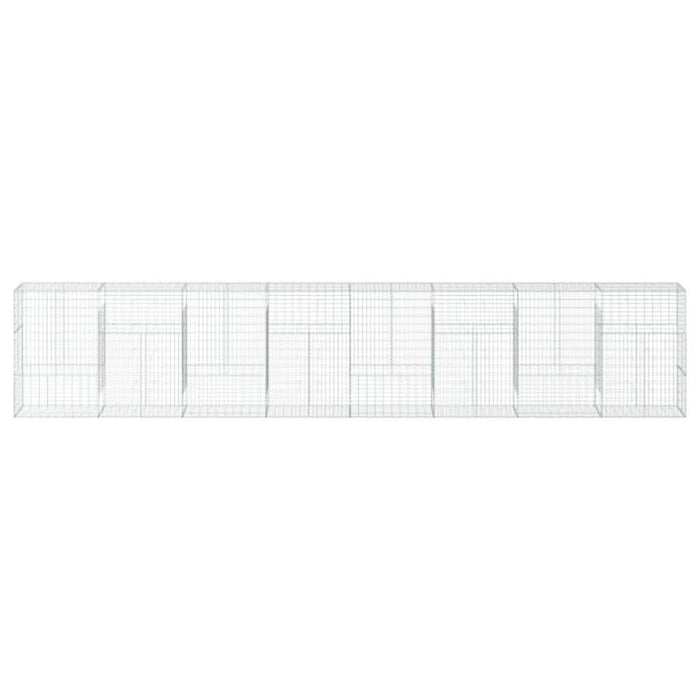 Coș gabion cu capac, 800x50x150 cm, fier galvanizat - WALTI WALTI