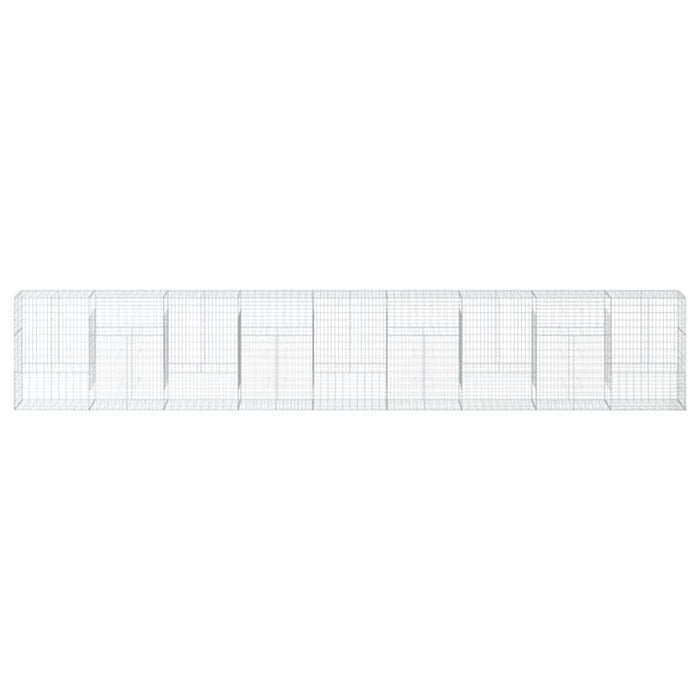 Coș gabion cu capac, 900x50x150 cm, fier galvanizat - WALTI WALTI