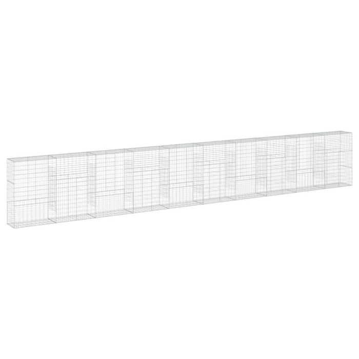Coș gabion cu capac, 1000x50x150 cm, fier galvanizat - WALTI WALTI