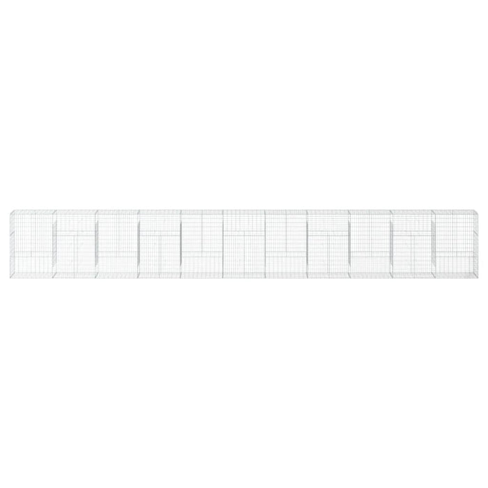 Coș gabion cu capac, 1100x50x150 cm, fier galvanizat - WALTI WALTI