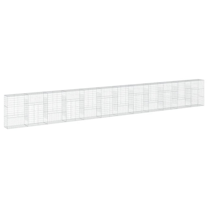 Coș gabion cu capac, 1200x50x150 cm, fier galvanizat - WALTI WALTI