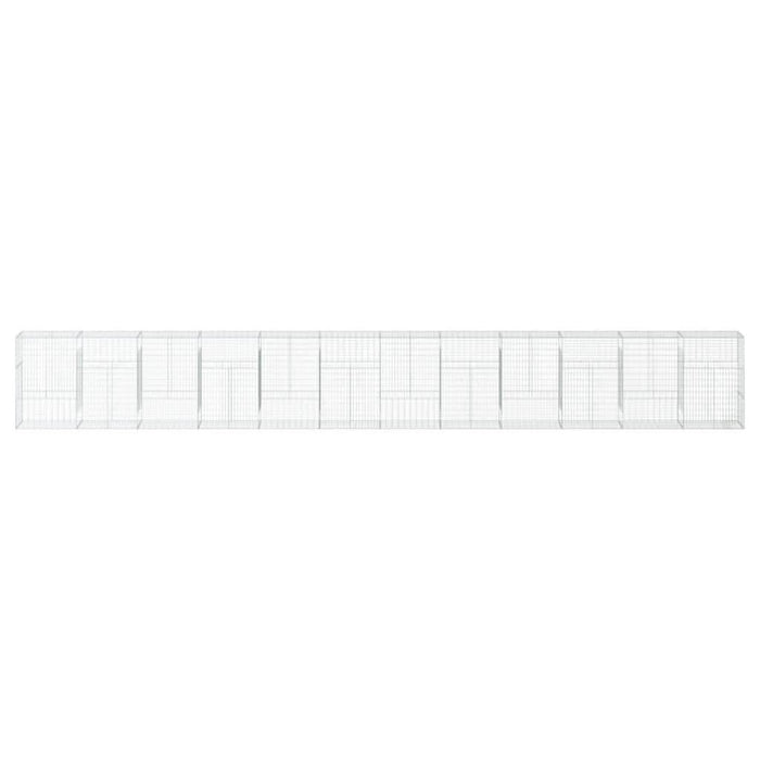 Coș gabion cu capac, 1200x50x150 cm, fier galvanizat - WALTI WALTI